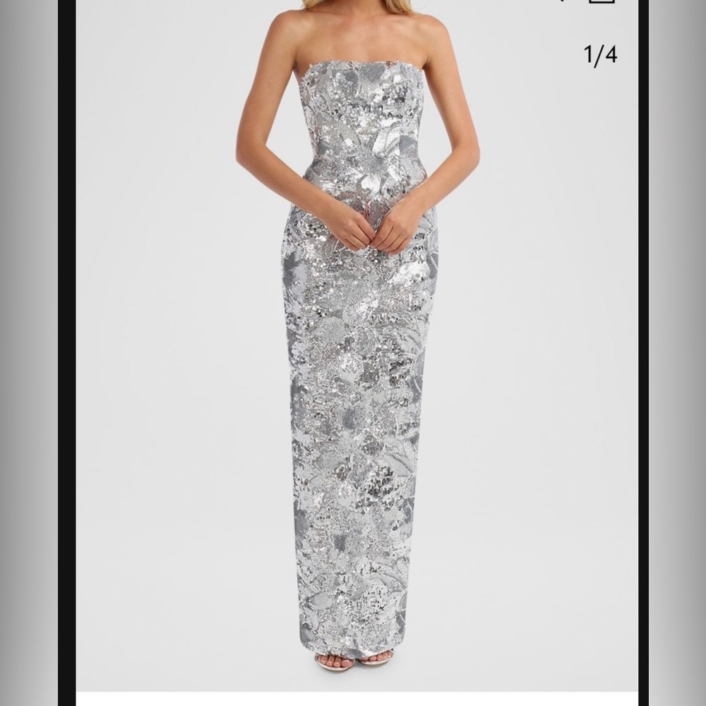 Silver Sequin Gown